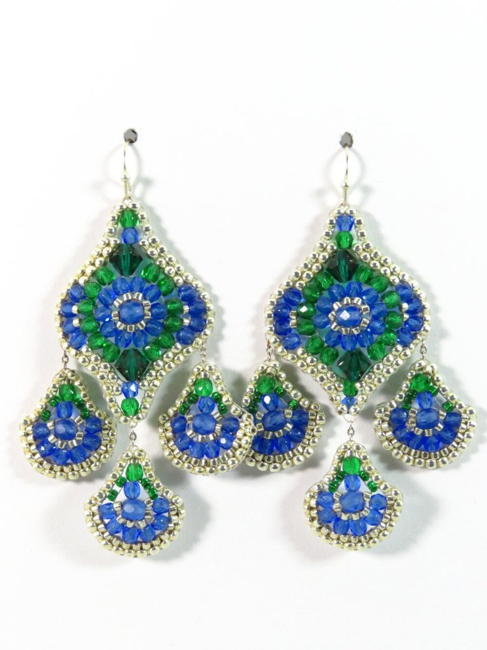 Silver India style earrings